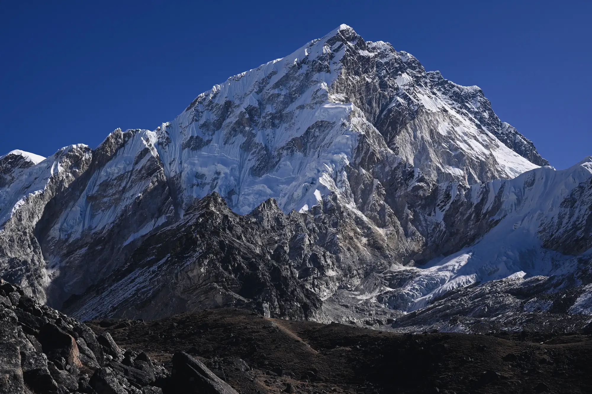 Snow-covered mountain peak