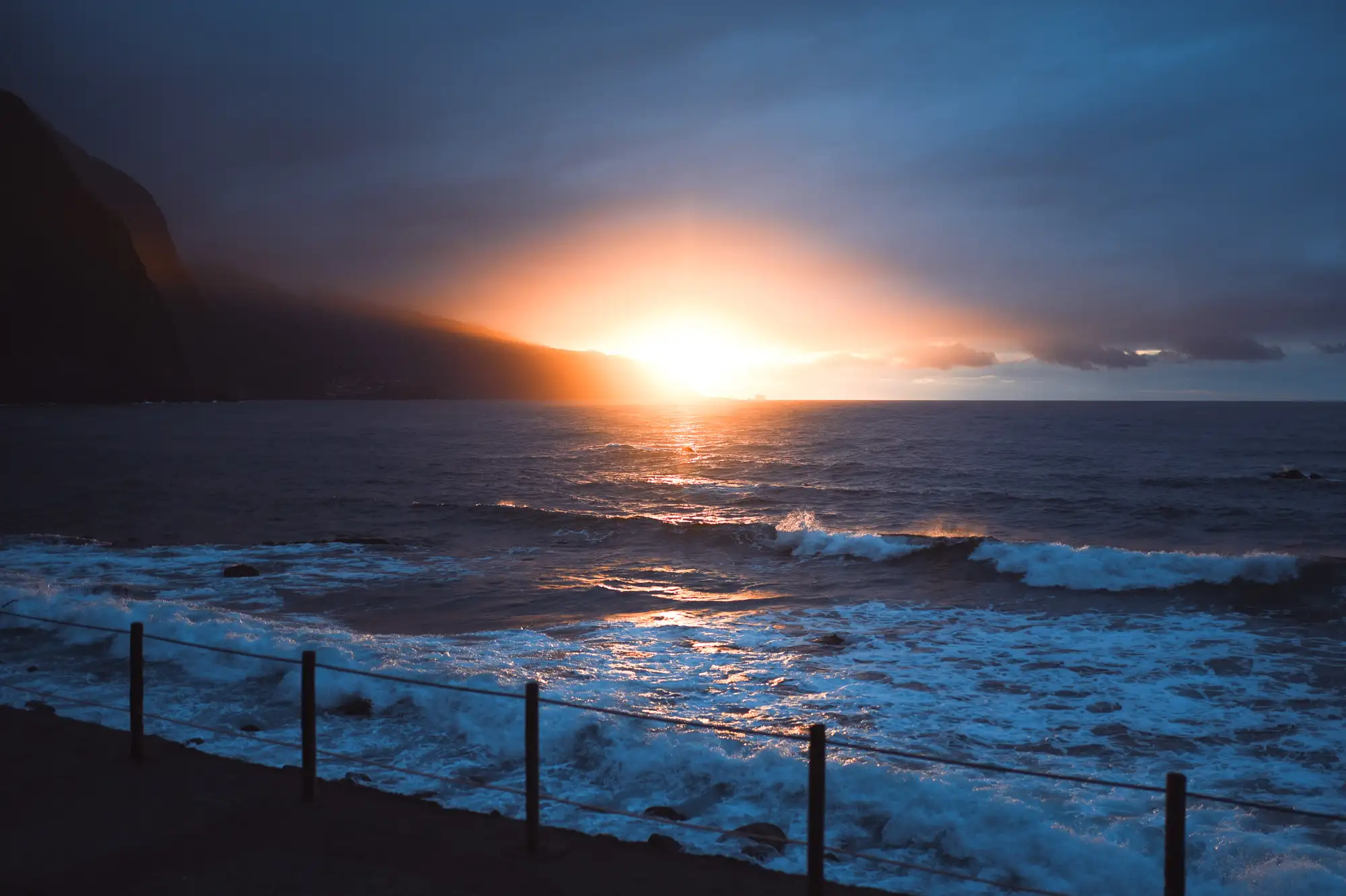 Sunset over the ocean